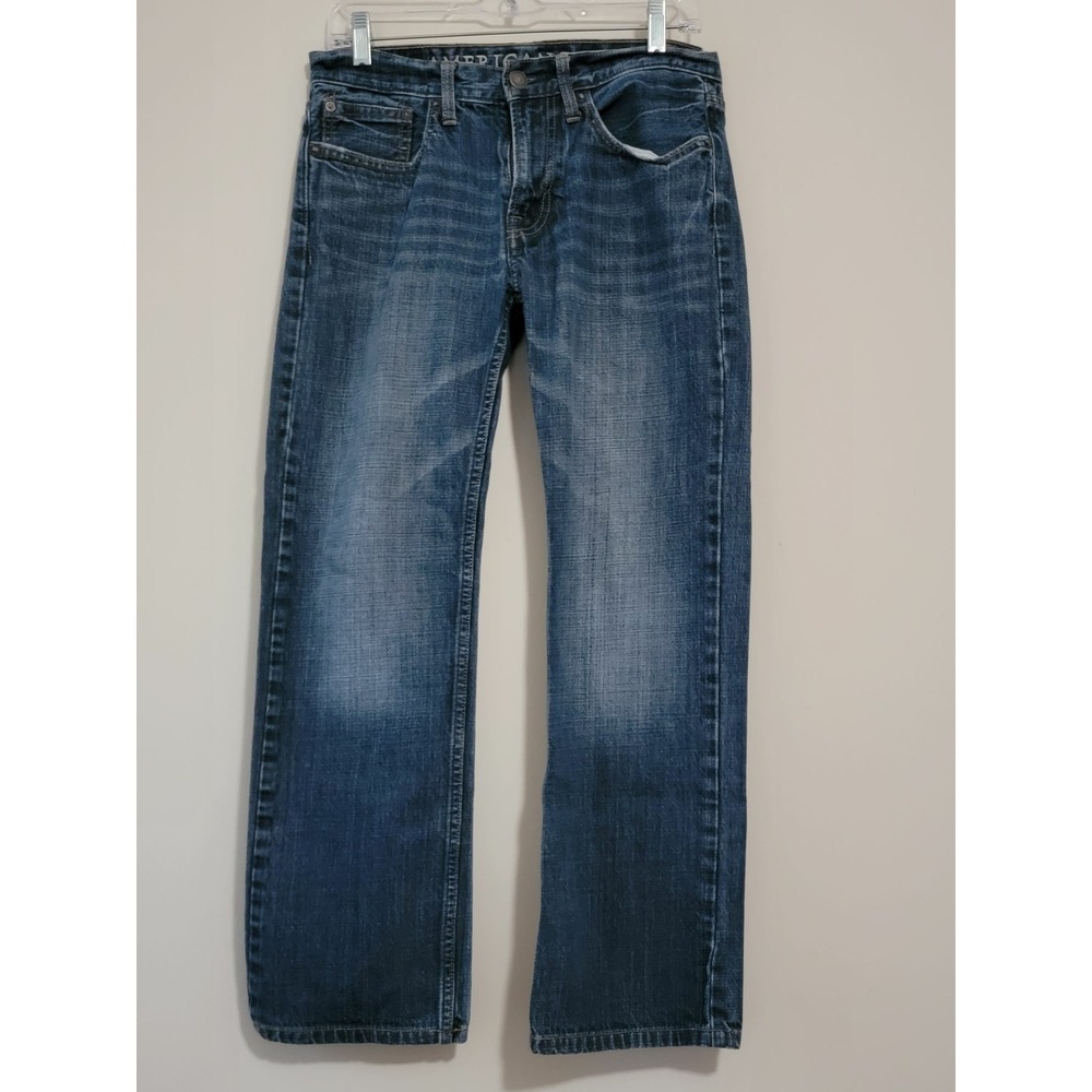 American Eagle Outfitters Original Straight Blue Denim Jeans Mens‎ Size 28x30